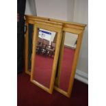 Three Wood Framed Mirrors, each approx. 480mm x 1020mm highPlease read the following important