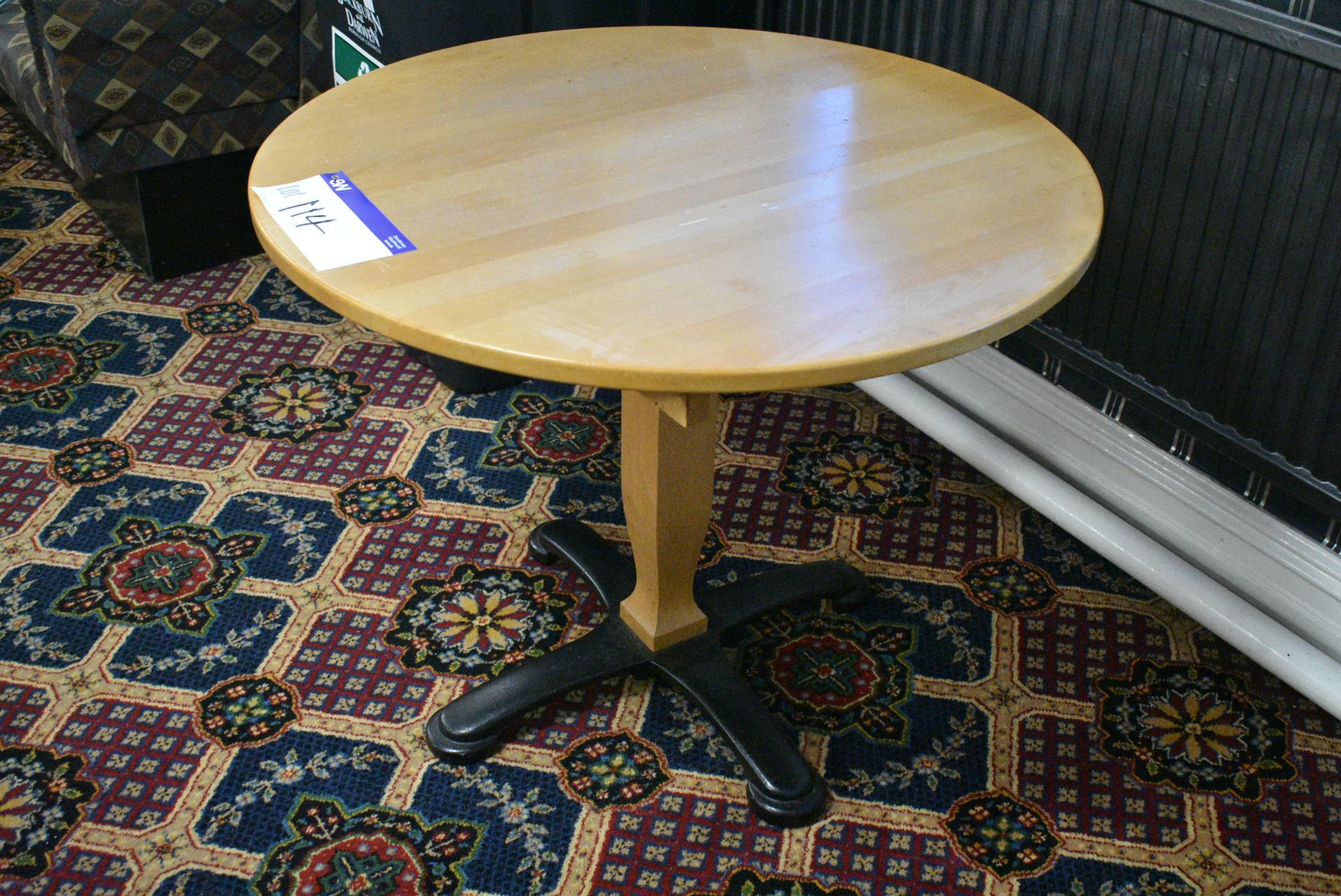 Timber Topped Table, approx. 920mm dia.Please read the following important notes:- ***Overseas - Image 2 of 2