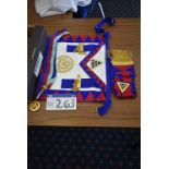 Provincial Chapter Apron, Sash & Collarette, assistant DC deputy aprons and sashes as set