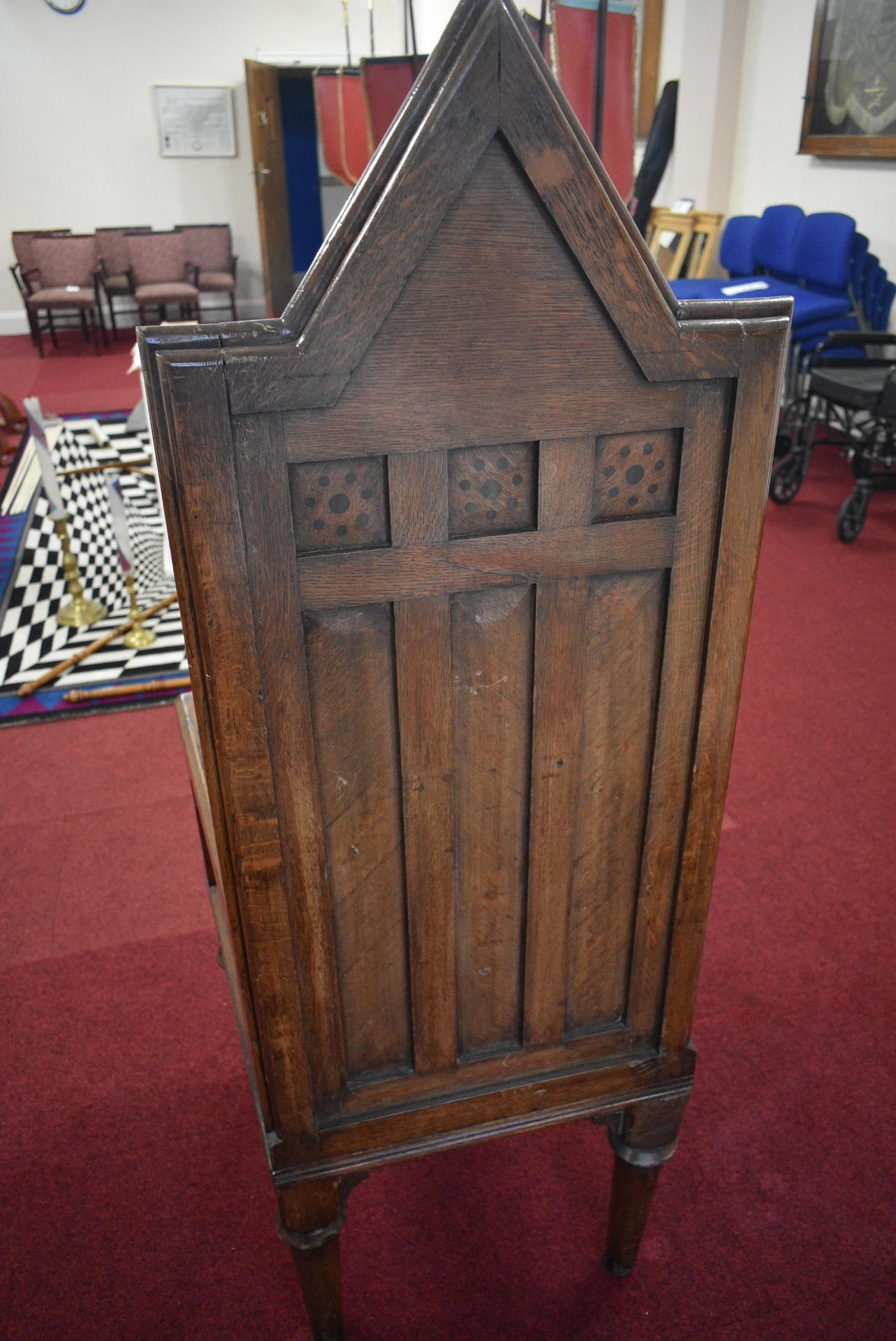 WORSHIPFUL MASTERS’ ARMCHAIR (please note this lot is part of combination lot 75A)Please read the - Image 4 of 4