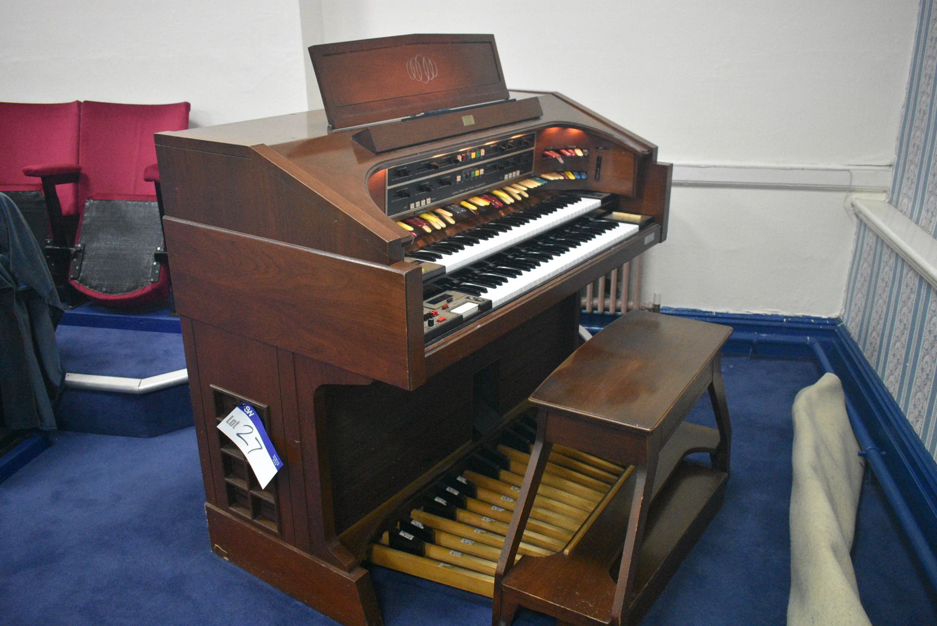 ELECTRONIC ORGAN, with stoolPlease read the following important notes:- ***Overseas buyers - All