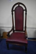 LEATHER JUNIOR WARDENS’ ARMCHAIR (please note this lot is part of combination lot 10A)Please read