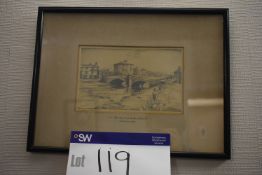 Framed Picture (The Hog – Back Bridge, Salford – Old Blackburn 1830Please read the following