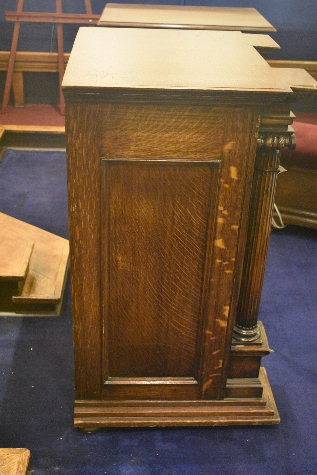 WORSHIPFUL MASTERS’ OAK PEDESTAL, approx. 670mm x 650mm x 1050mm highPlease read the following - Image 3 of 5