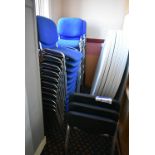 58 Blue Fabric Upholstered Steel Framed Stand ChairsPlease read the following important notes:- ***