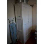 Double Door Wood Cabinet, approx. 1.2m x 500mm x 2.2m high (excluding contents)Please read the