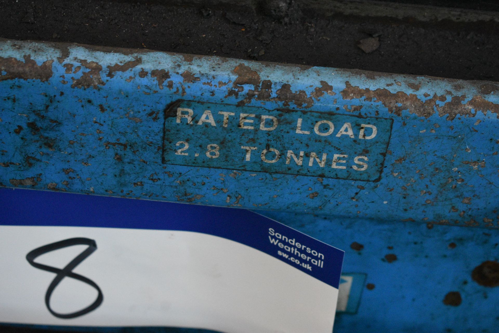 Major Lift 2.8 tonne rated LOAD JACKING BEAM, serial no. 17/0999/0305Please read the following - Image 5 of 5