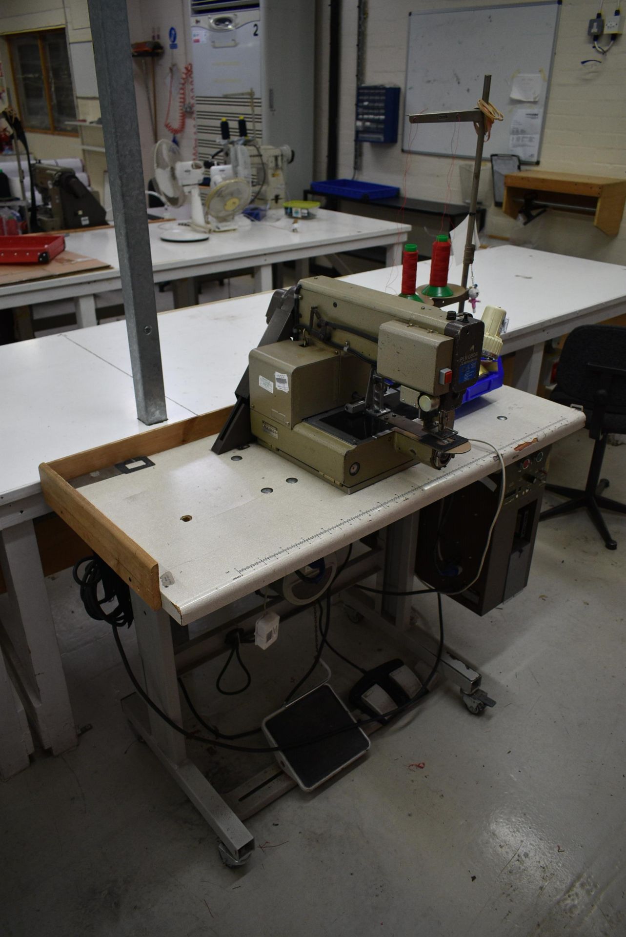 Mitsubishi PLK-08049 PROGRAMMABLE SEWING MACHINE, serial no. 781119, with Limi-Stop Z electric motor - Image 2 of 7