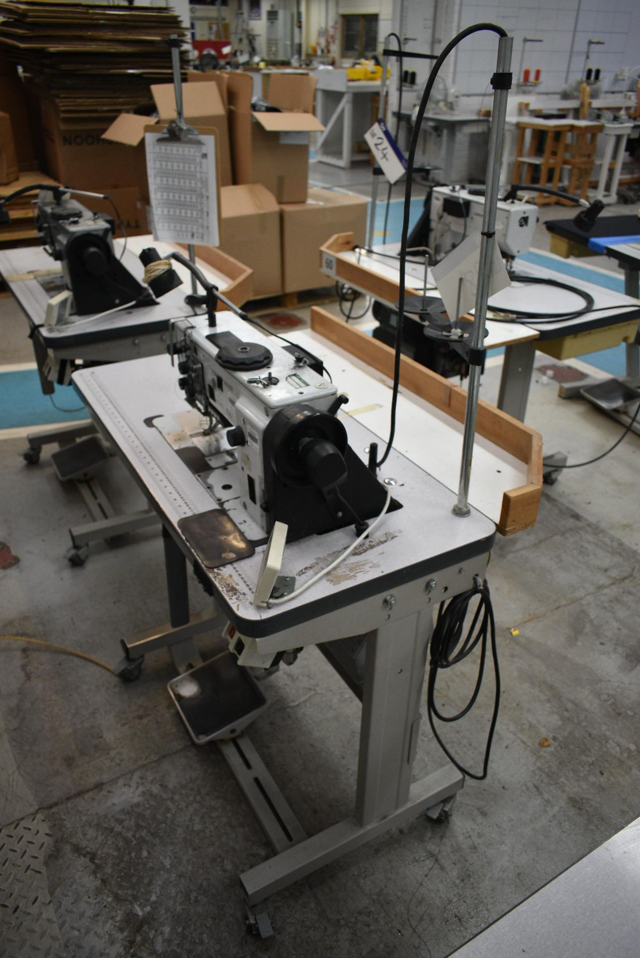 Durkopp Adler 0767 990015 767-FA-373-RAP FLAT BED SEWING MACHINE, serial no. 0767834201, with Efka