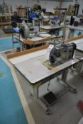 Durkopp Adler 0767 990015 767-FA-373-RAP FLAT BED SEWING MACHINE, serial no. 0767823685, with Efka