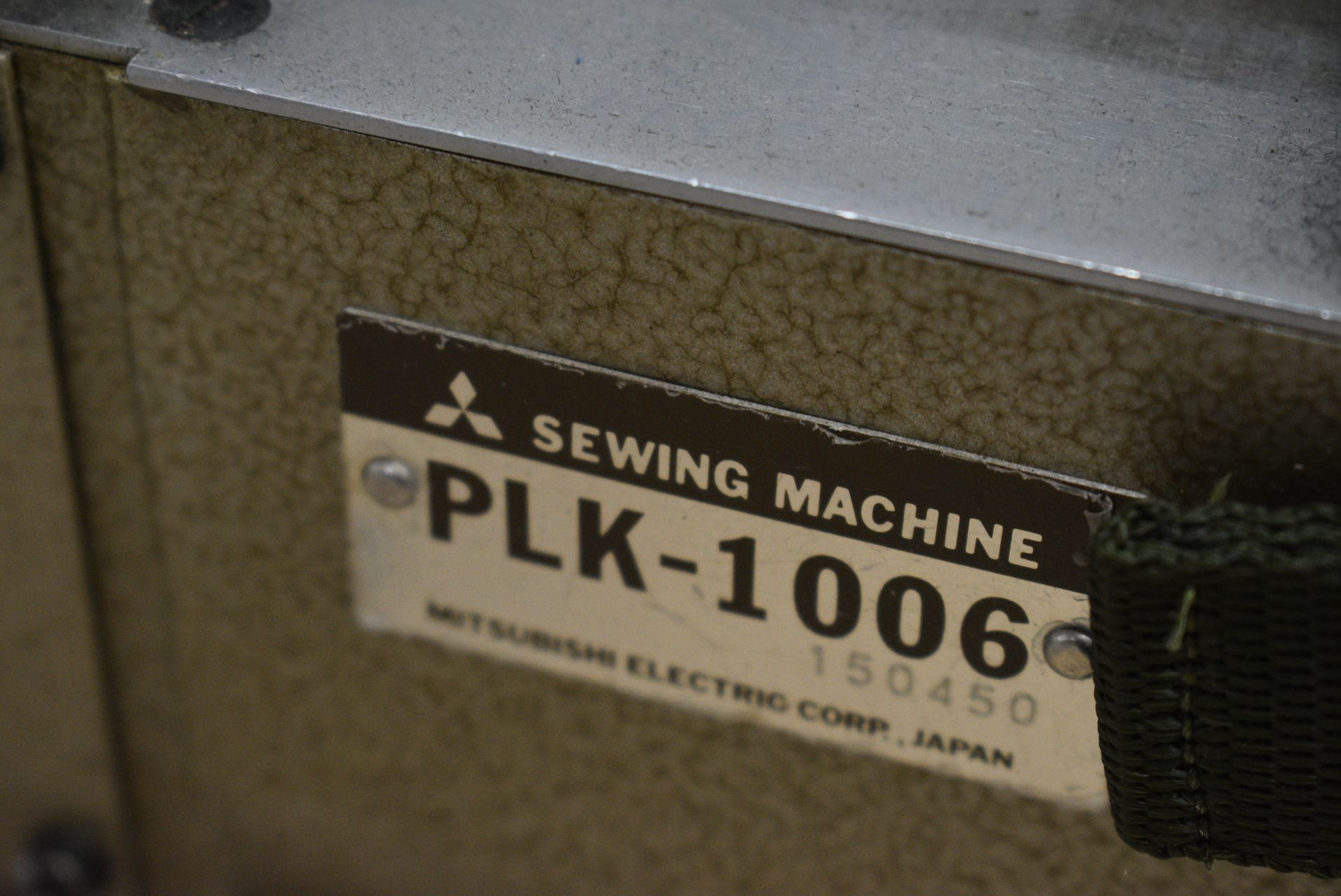 Mitsubishi PLK-10060 PROGRAMMABLE SEWING MACHINE, serial no. 150450, with bench and Limi-Stop Z - Image 7 of 7