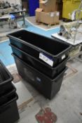 Three Plastic Mobile Storage BinsPlease read the following important notes:- ***Overseas buyers -