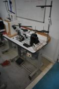 Durkopp Adler 0767 990015 767-FA-373-RAP FLAT BED SEWING MACHINE, serial no. 0767834742, with Efka