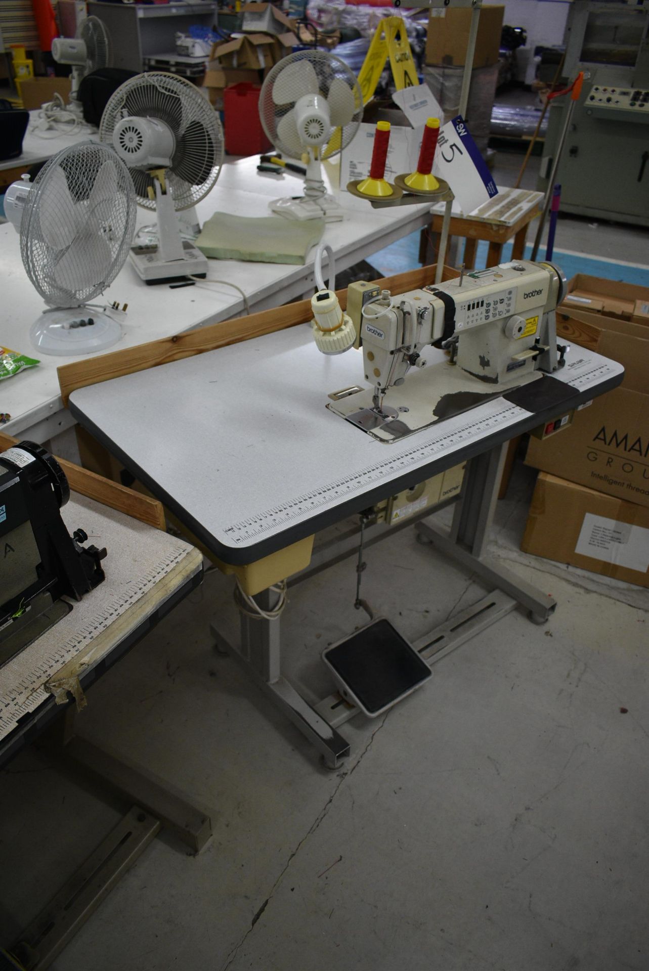 Brother DB2-B755-403A MARK III SINGLE NEEDLE FLAT BED SEWING MACHINE, serial no. K6057794, with MD- - Image 2 of 7