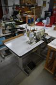 Brother F-40 DB2-B755-403A MARK III FLAT BED SEWING MACHINE, serial no. 417035550, with EC2 control,