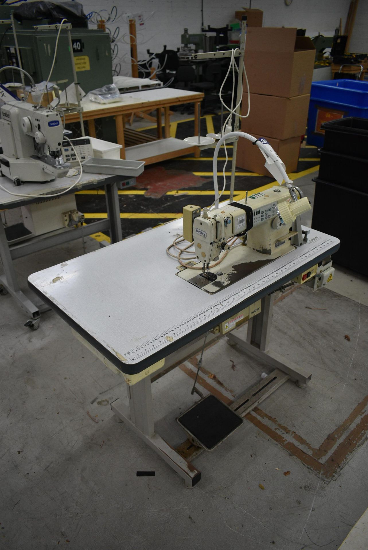 Brother DB2-B755-403A MARK III FLAT BED SEWING MACHINE, serial no. H7035536, with EC2 control, - Image 2 of 7