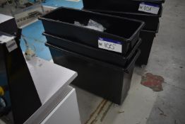 Three Plastic Mobile Storage BinsPlease read the following important notes:- ***Overseas buyers -