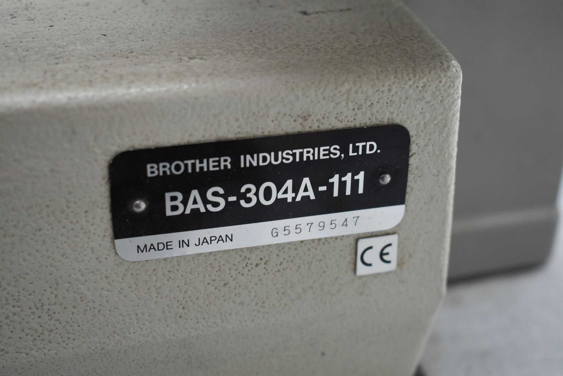Brother BAS-304A-111 PROGRAMMABLE SEWING MACHINE, serial no. G5579547, with BAS-304A control, 230V - Image 8 of 8