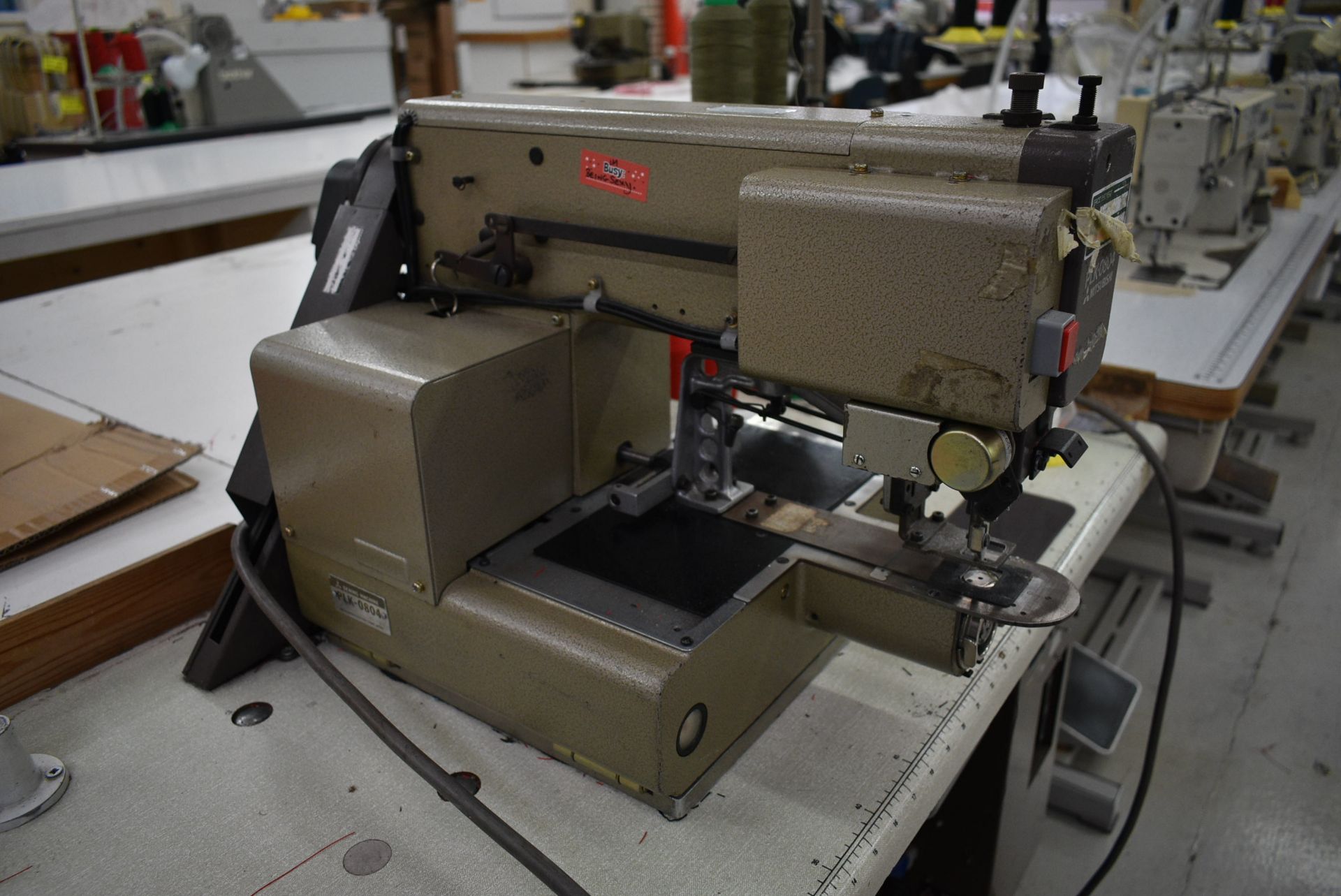 Mitsubishi PLK-0804 PROGRAMMABLE SEWING MACHINE, serial no. 942398, with Limi-Stop Z electric - Image 3 of 7