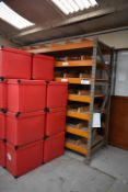 Seven Tier Pallet Rack, approx. 2.8m x 1m x 2.6m high, with timber shelving as fittedPlease read the