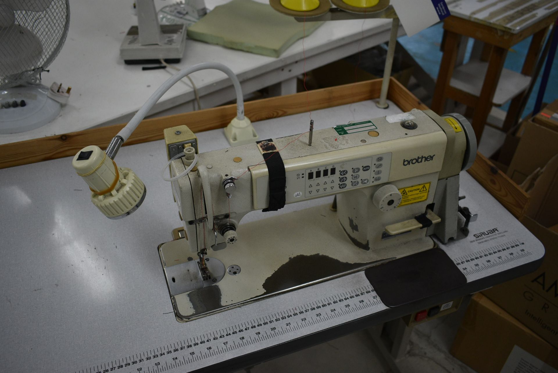 Brother DB2-B755-403A MARK III SINGLE NEEDLE FLAT BED SEWING MACHINE, serial no. K6057794, with MD- - Image 3 of 7