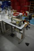 Brother F-40 DB2-B755-403A MARK III FLAT BED SEWING MACHINE, serial no. H7028887, with EC2