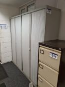 Two Metal Tambour Door Cabinets
