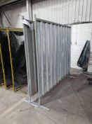 Two Galvanised Metal Partition Screens