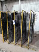 Five Metal Framed Welding Screens