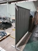 One Galvanised Metal Partition Screen