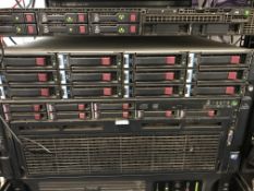HP Proliant DL360P Gen 8 Rack Server, with two 8 c