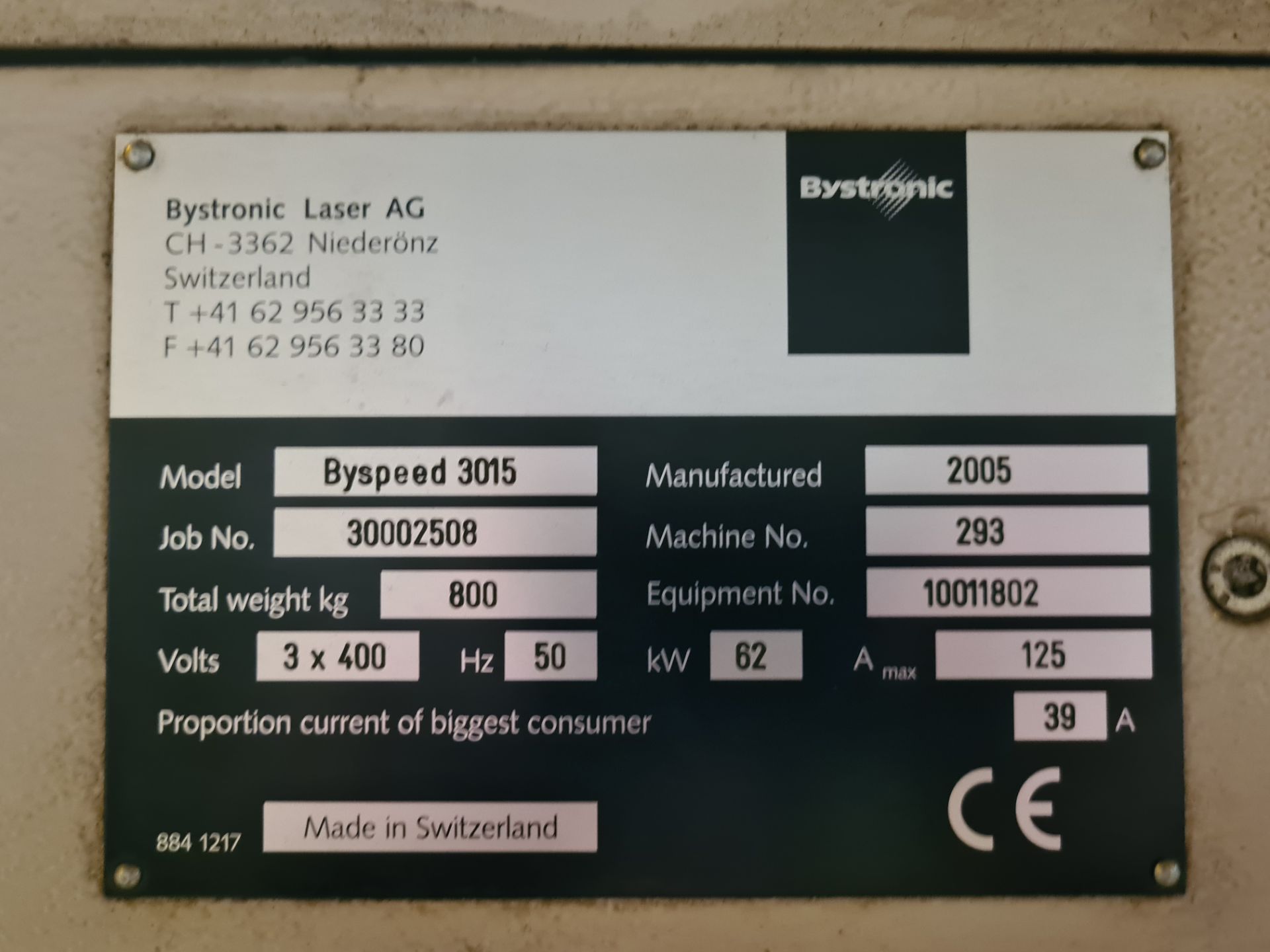 Bystronic Byspeed 3015 CNC Laser Cutting Machine, - Image 9 of 13