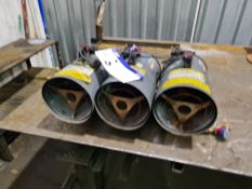 Three Draper PSH41 Propane Space Heaters