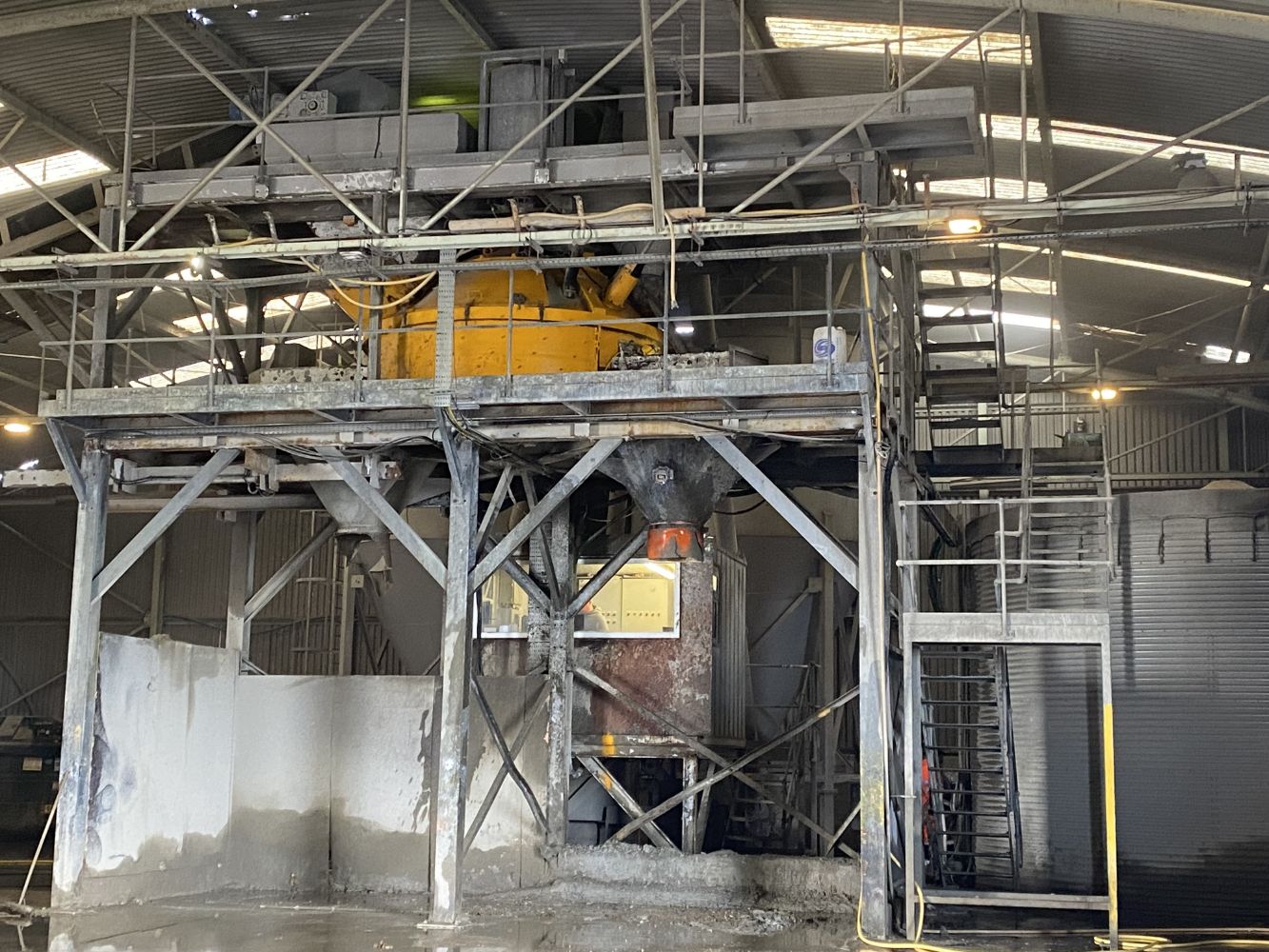 Concrete Batching Plant including Pan Mixer; Storage Bins, Silos & Tanks and Conveyors (commissioned 2014)