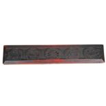 Buddhist Carved Wood Writing Holder