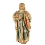 18th C. Polychrome Wood Carving of Saint