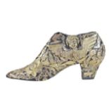 Wooden Shoe w/ Brass Pendants