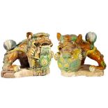 Pair of Chinese Tang Dynasty Style Foo Dogs