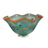 Hand Blown Art Glass Bowl