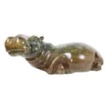 Chinese Carved Soapstone Hippo