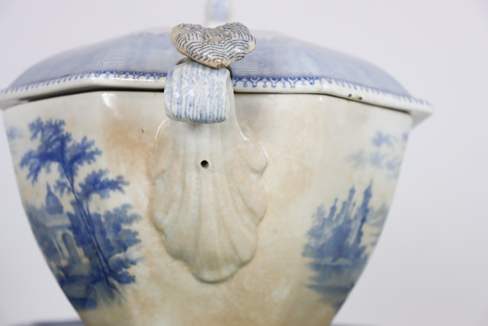 Rock Stone Blue & White Tureen with Ladle - Image 6 of 14