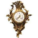 19th C French Bronze Cartel Clock