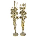 Pair of French Gilt Lily Sculptures