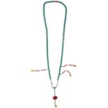 Chinese Turquoise Beaded Necklace