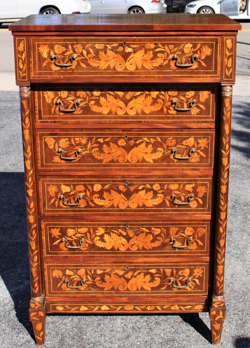 Antique Marquetry High Chest - Image 3 of 17