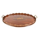 Antique Oval Wooden Tray