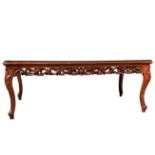 Early Carved Wooden Coffee Table