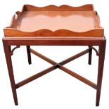 2 Piece English Mahogany Custom Tray Table