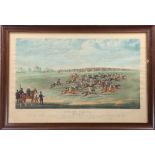 Epsom Races 19th C Colored Engraving