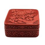 Floral Patterned Cinnabar Box